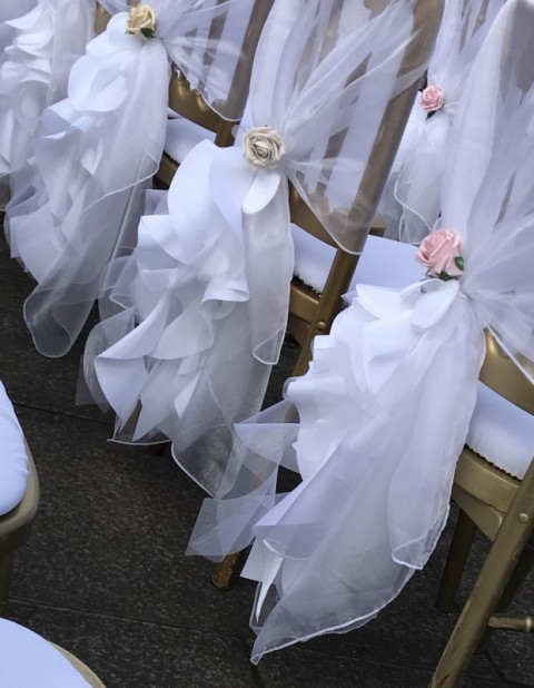 White taffeta and organza tail. £1.00 each, replacement value £10.00 each