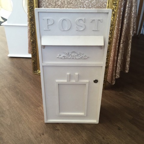 White wooden post box