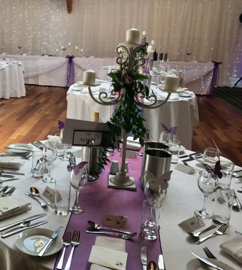 Organza runners £2.50 each, replacement value £10.00