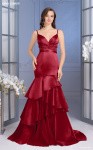 Something statement and special! This stunning satin layered fishtail gown is really something to be