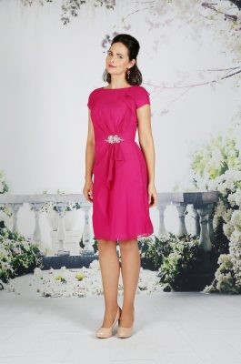 An exquisite chiffon dress with a fun wrap-over ruffle, accompanied with silver sparkling embellishm