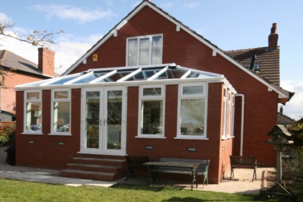 White Orangery With Glass Roof