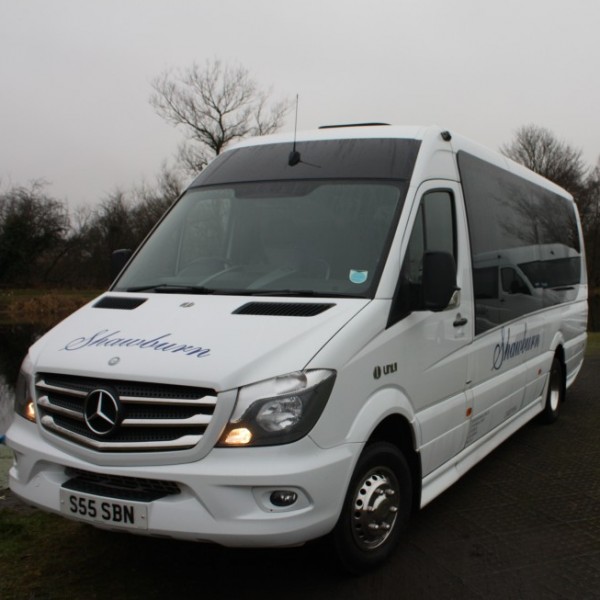 front view of mercedes coach