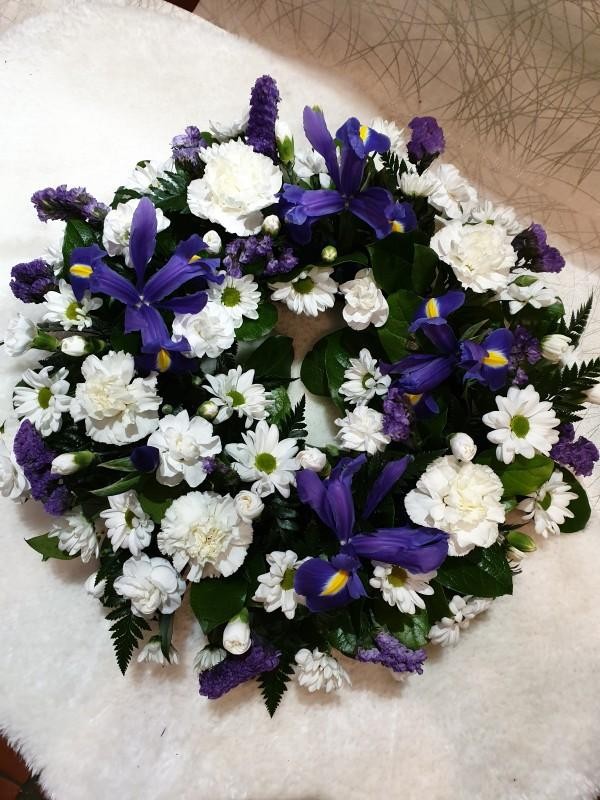 Classic Blue and White Wreath