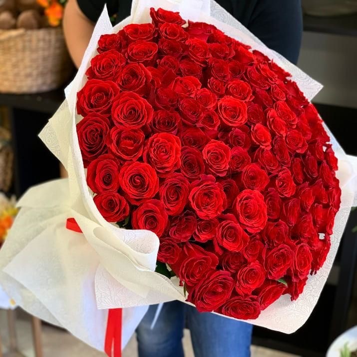 Forever Yours - Extravagant 100 Red Roses Bouquet