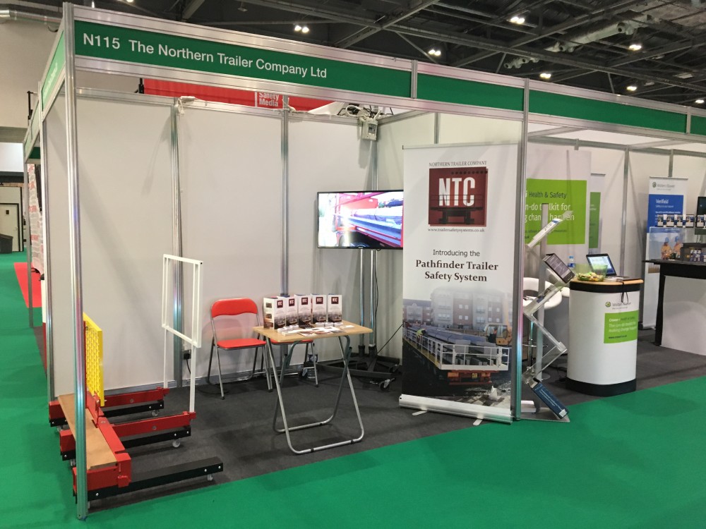 NTC exhibiting its Trailer Safety System at the London Safety & Health Expo in June 2017