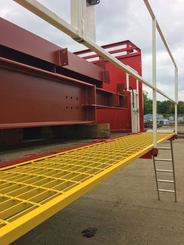 Safe working at height demonstration today using The Northern Trailer Company Ltd new trailer safety system to load/unload both safely and efficiently.